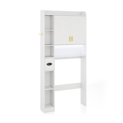 Freestanding Storage Cabinet Above Toilet with 2-Door Cabinet, White Bathroom Etagere at Gallery Canada