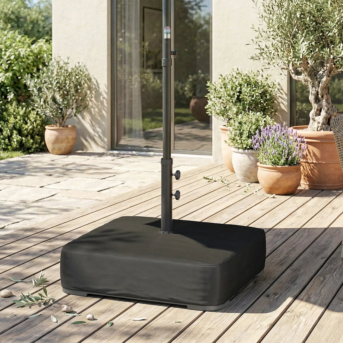 Sand Filled Parasol Base, 176 lbs, Heavy Duty Stand, Black Umbrella Bases at Gallery Canada