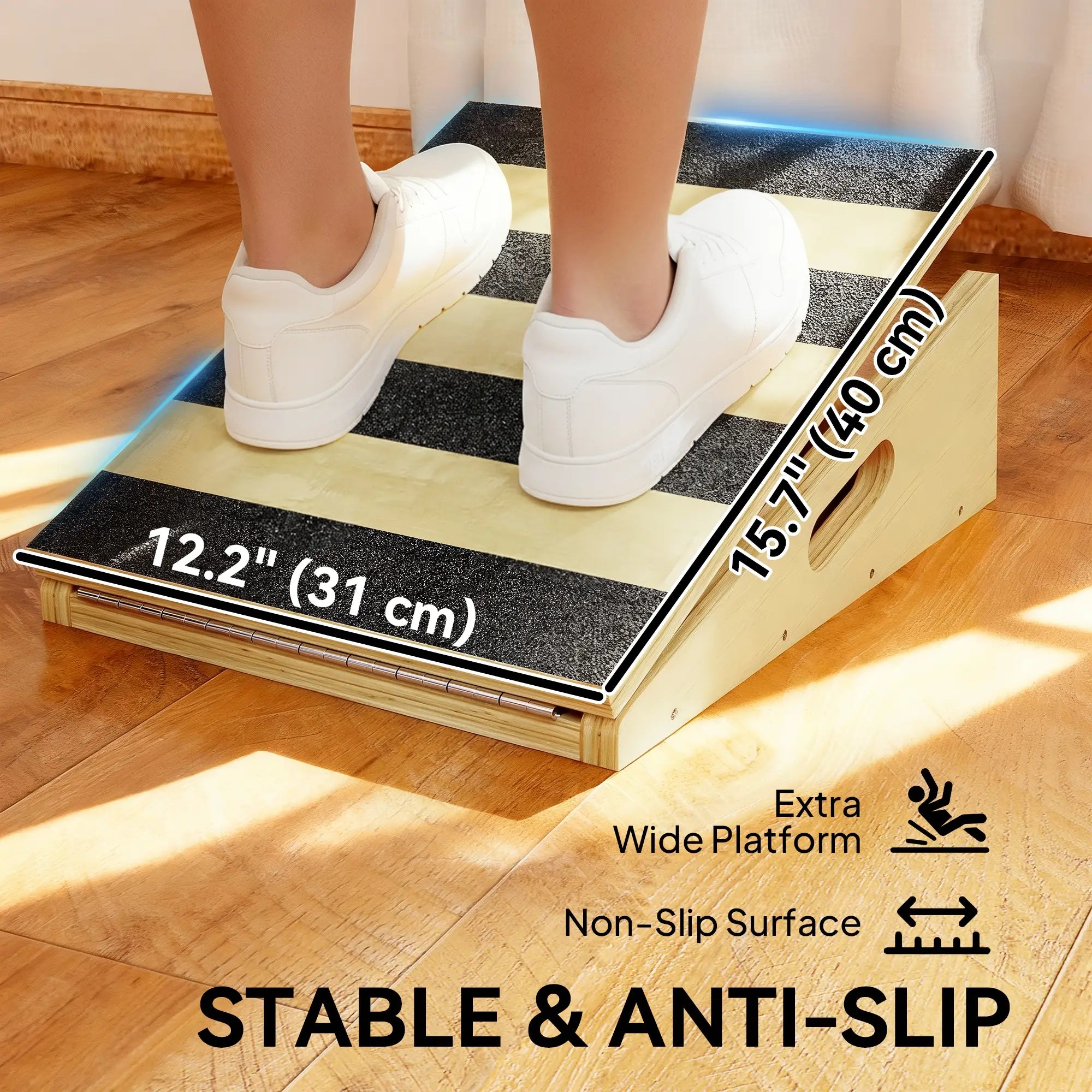 Portable Slant Board, 4-Level Incline Calf Stretcher, Non-Slip Surface Aerobic Equipment at Gallery Canada
