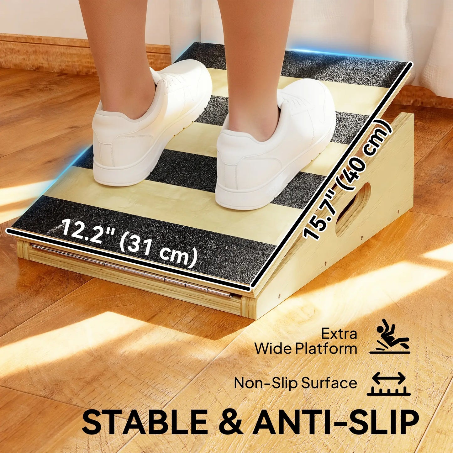 Portable Slant Board, 4-Level Incline Calf Stretcher, Non-Slip Surface Aerobic Equipment at Gallery Canada