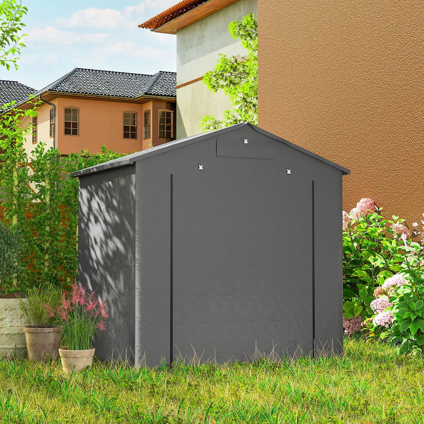 6' x 4' Portable Shed, Waterproof Bike Tent, Dark Grey Sheds at Gallery Canada