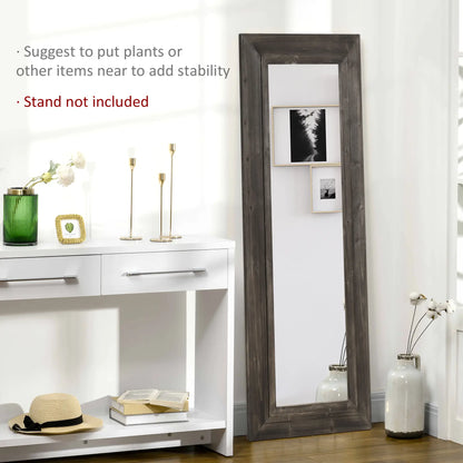 59" x 23.5" Full Length Mirror, Farmhouse Wall Mount, Dark Brown Wall Mirrors at Gallery Canada