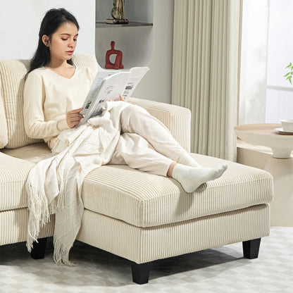 L Shaped Sofa with Chaise Lounge, Spring Cushion, Beige Sofas & Reclining Chairs at Gallery Canada