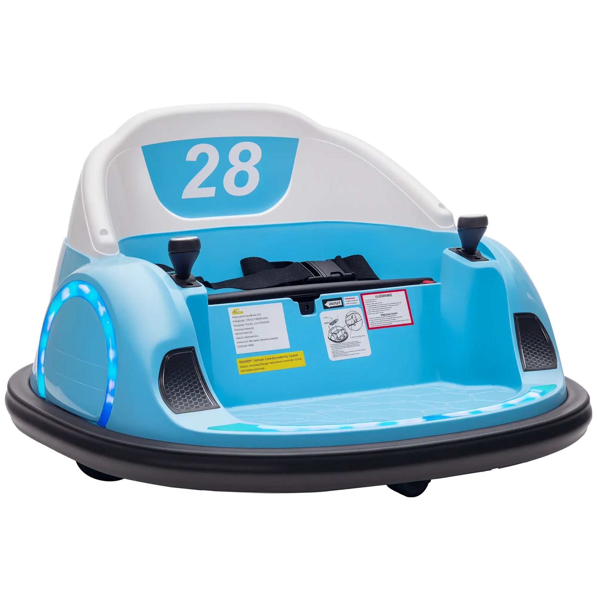 12V Toddler Bumper Car, 360 Remote Control, Lights Music Horn, 1.5-5 Years, Light Blue Electric Toy Cars at Gallery Canada