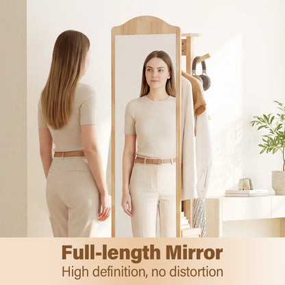 Full Length Mirror Coat Rack, Storage Shelves, Hooks, Natural Coat Racks & Hall Trees at Gallery Canada