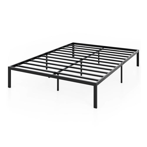 Full/Queen/King Size Metal Bed Frame Heavy Duty Support Slats Mattress Foundation-Full Size, Black