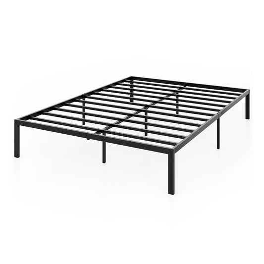 Full Size Metal Bed Frame, Heavy Duty Support Slats, Black Simple Bed Frame Black at Gallery Canada