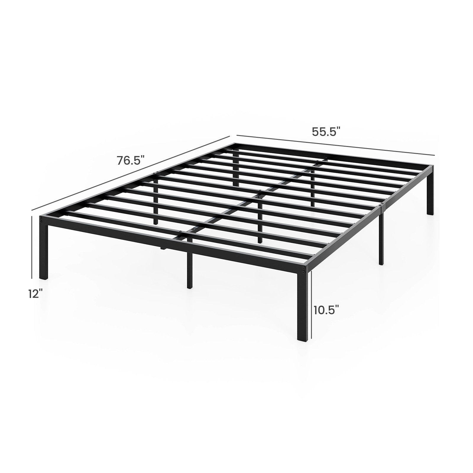 Full/Queen/King Size Metal Bed Frame Heavy Duty Support Slats Mattress Foundation-Full Size, Black Simple Bed Frame at Gallery Canada