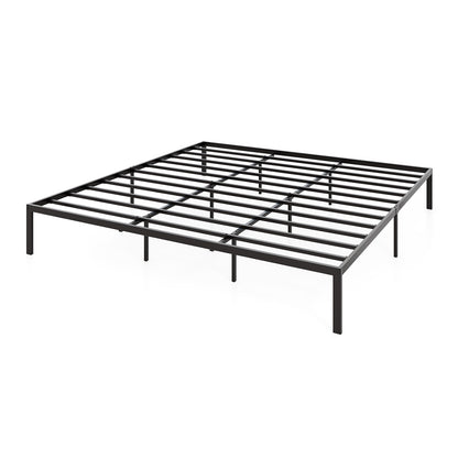 King Size Metal Bed Frame, Heavy Duty Support Slats, Black Simple Bed Frame at Gallery Canada
