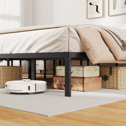 Full/Queen/King Size Metal Bed Frame Heavy Duty Support Slats Mattress Foundation-King Size, Black Simple Bed Frame at Gallery Canada