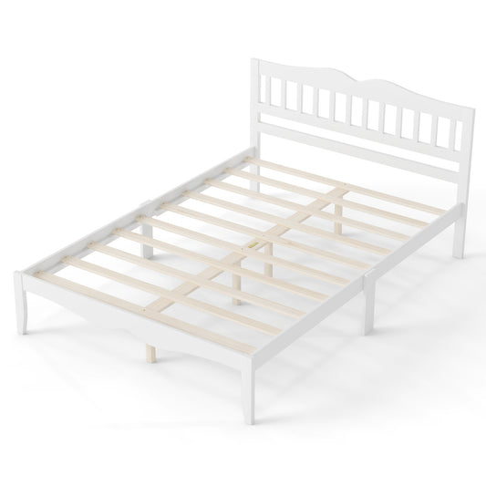 Full/Queen Size Modern Farmhouse Style Bed Frame, Solid Wood Simple Bed Frame Options at Gallery Canada
