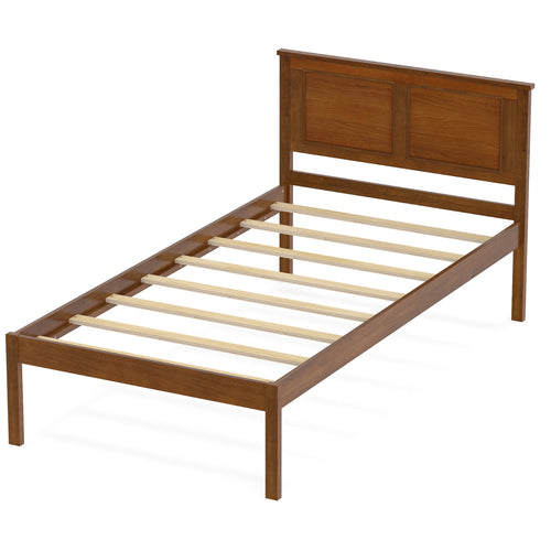 Twin Size Farmhouse Platform Bed with Headboard