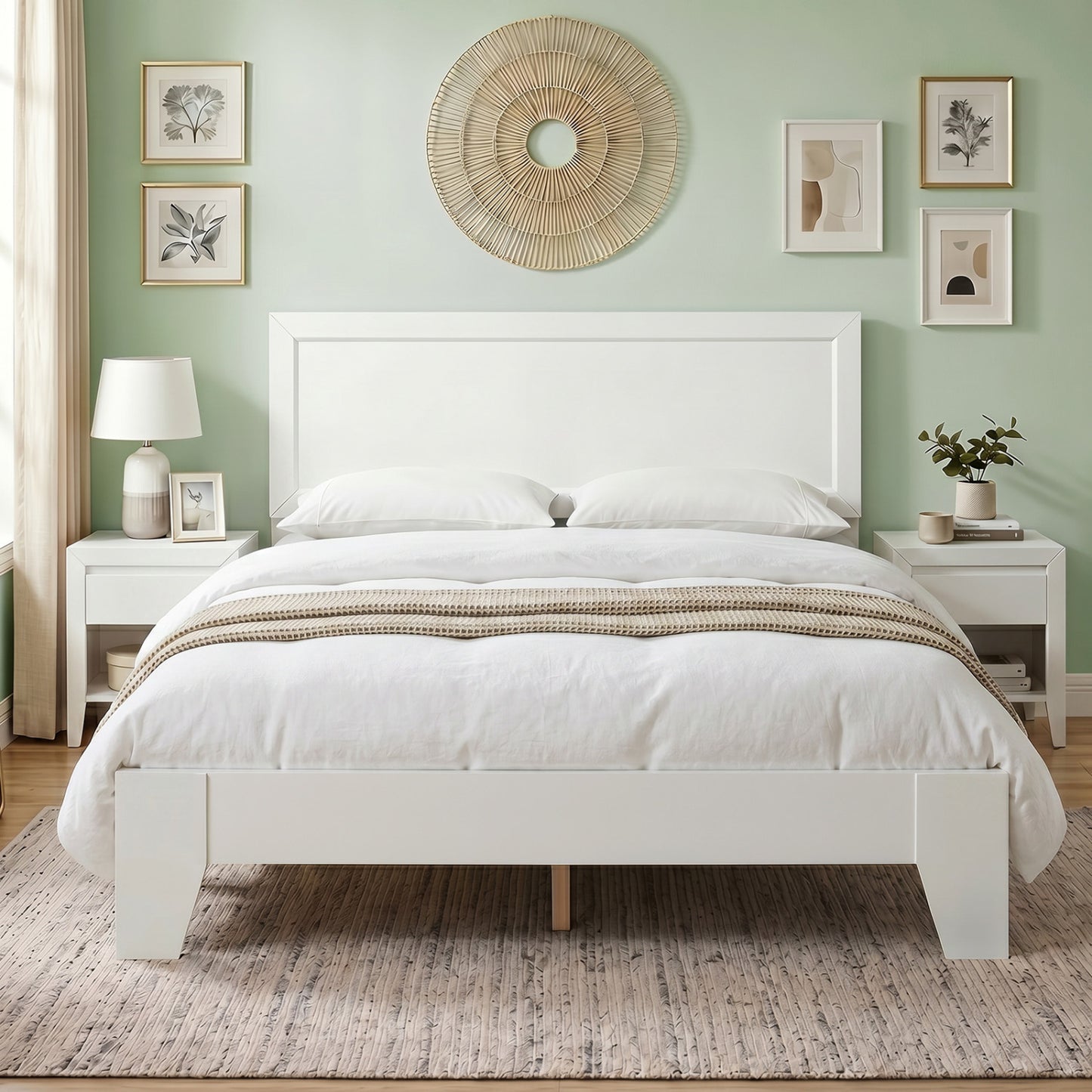 Full Size Bed Frame with Headboard