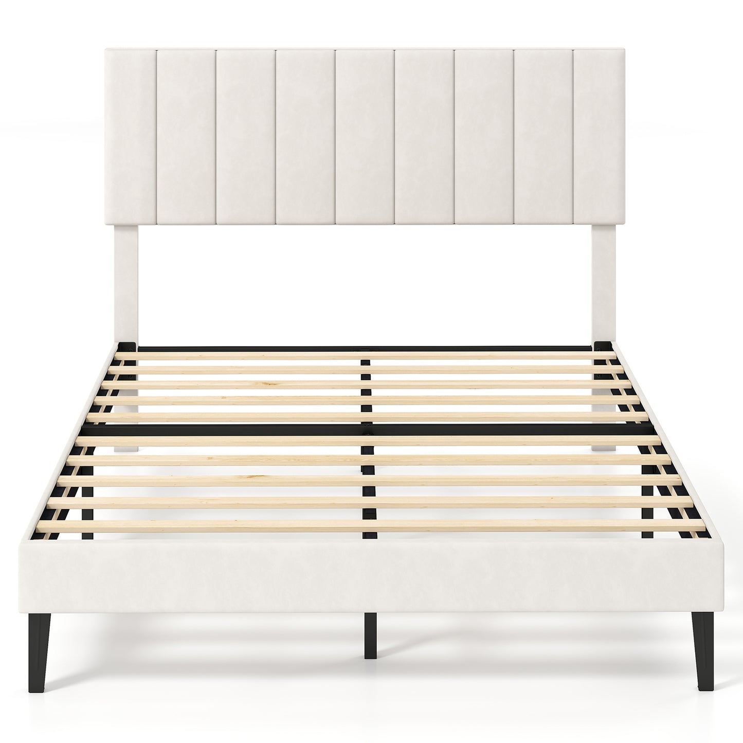 Full Size Velvet Upholstered Platform Bed Frame