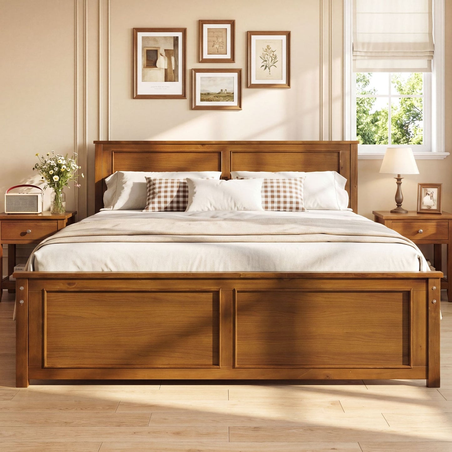 Full Size Wood Bed Frame with Headboard Simple Bed Frame at Gallery Canada