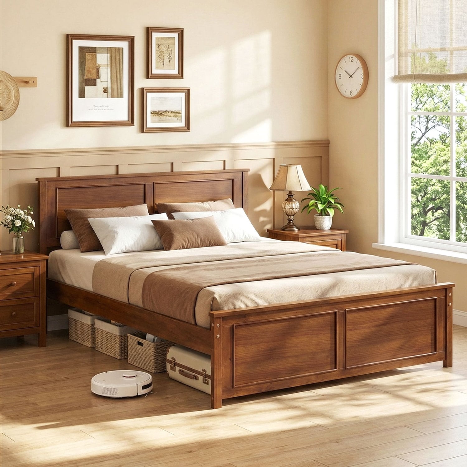 Full Size Wood Bed Frame with Headboard Simple Bed Frame at Gallery Canada