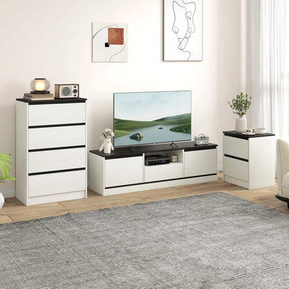 TV Stand For 55-60 Inch TV, Entertainment Center, White TV Stands at Gallery Canada