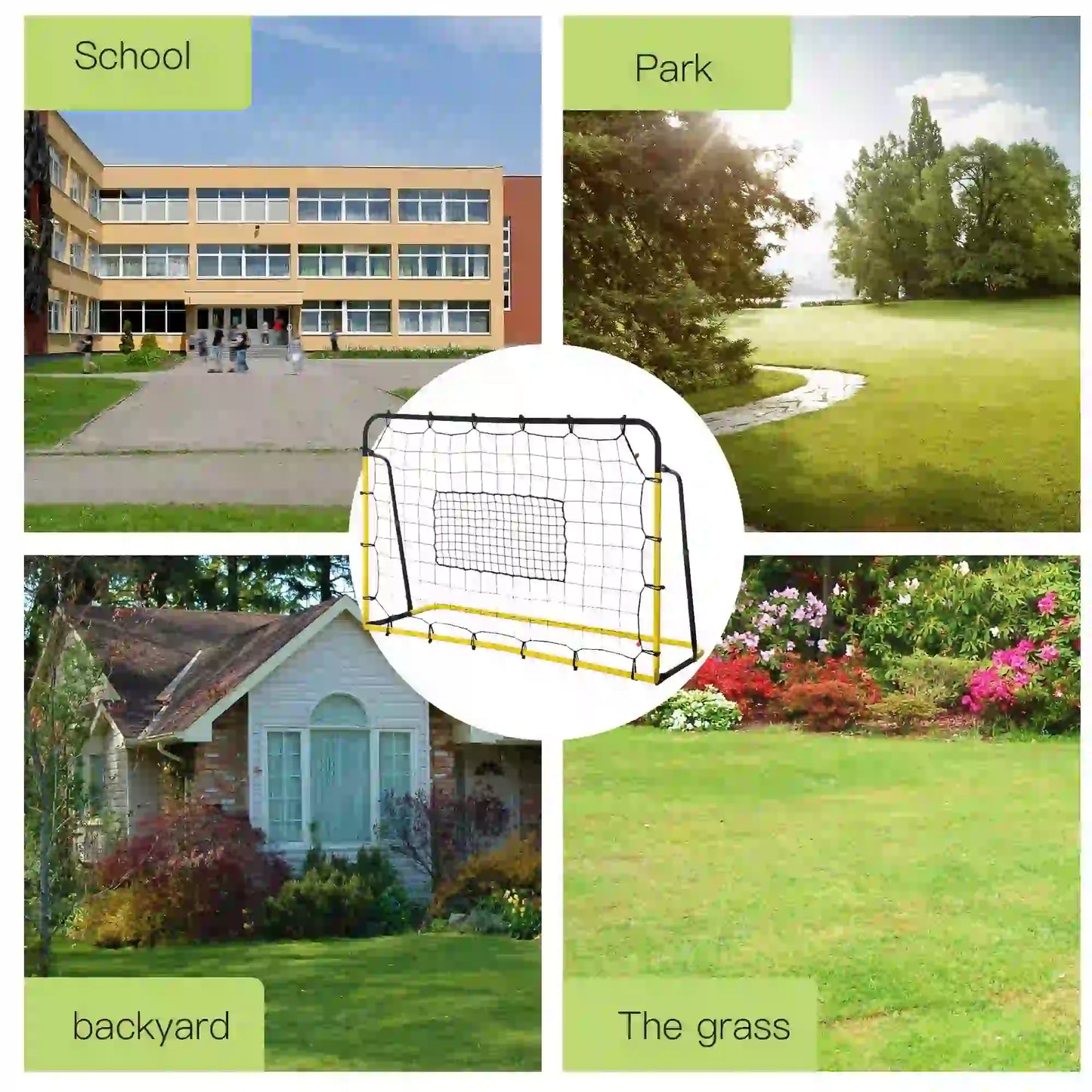 6 x 4 ft Rebound Net, 5 Angle Adjustable for Soccer Baseball Basketball Training Football at Gallery Canada