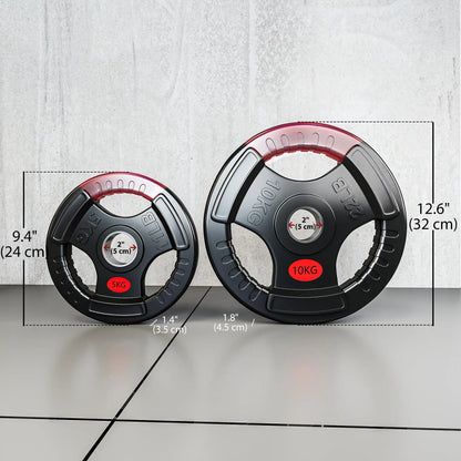 Weight Plates Set, 2-Inch Barbell Weights, 2 x 11lbs, 2 x 22lbs Dumbbells & Barbells at Gallery Canada