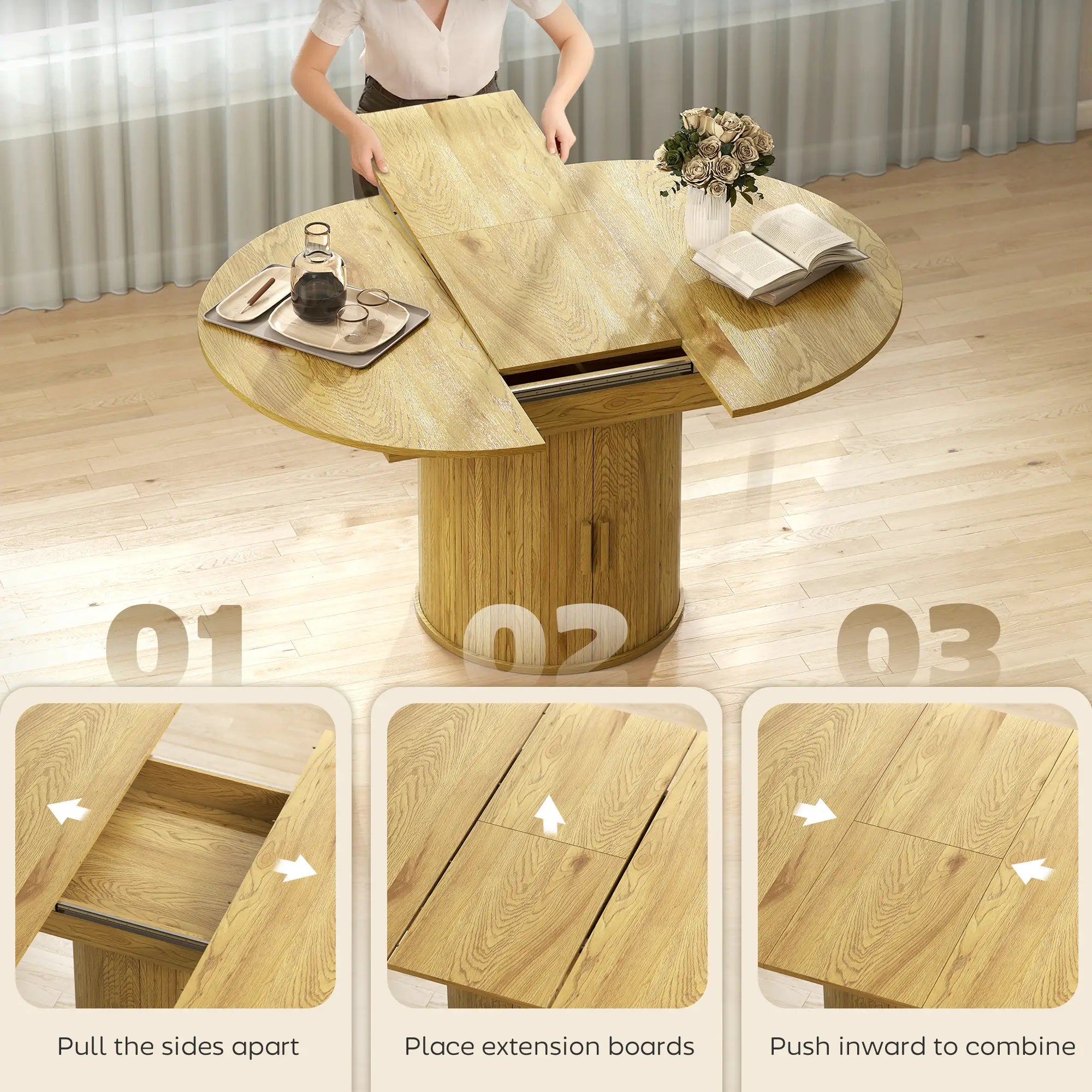 Extendable Dining Table For 6, 60