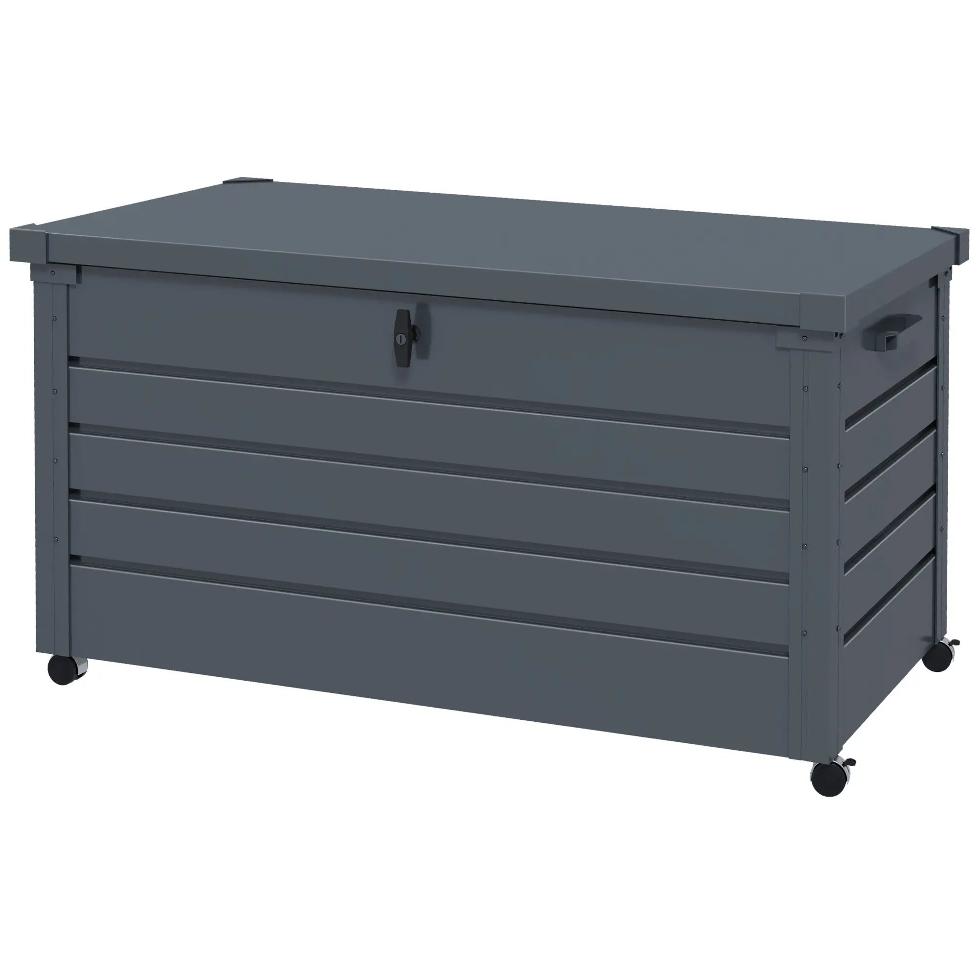 82 Gallon Garden Storage Box, Waterproof, Dark Grey Patio Storage Boxes Dark Grey at Gallery Canada