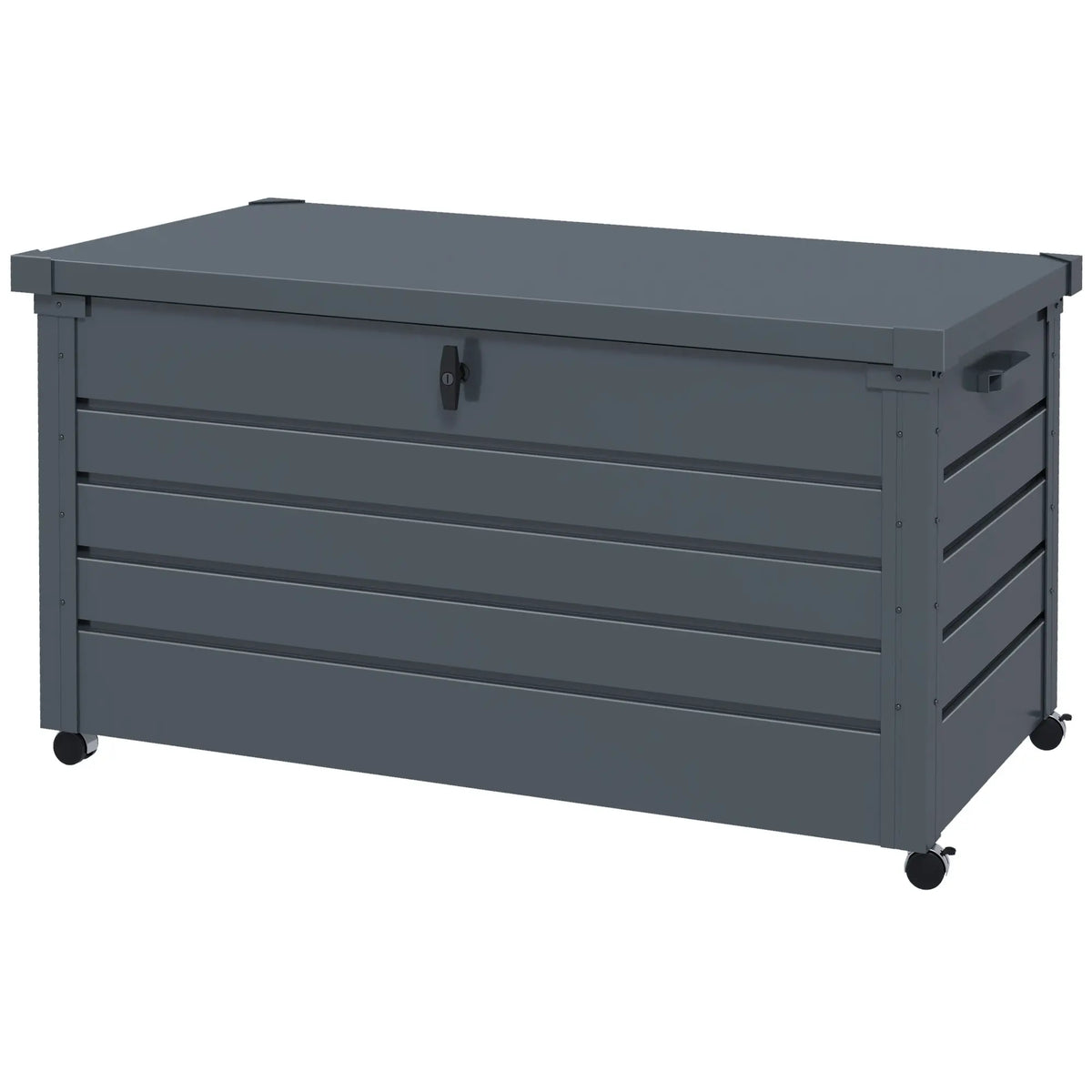 82 Gallon Garden Storage Box, Waterproof, Dark Grey Patio Storage Boxes Dark Grey at Gallery Canada