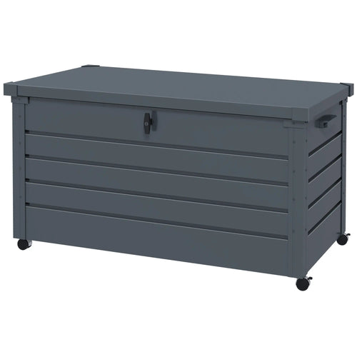 82 Gallon Garden Storage Box, Waterproof, Dark Grey