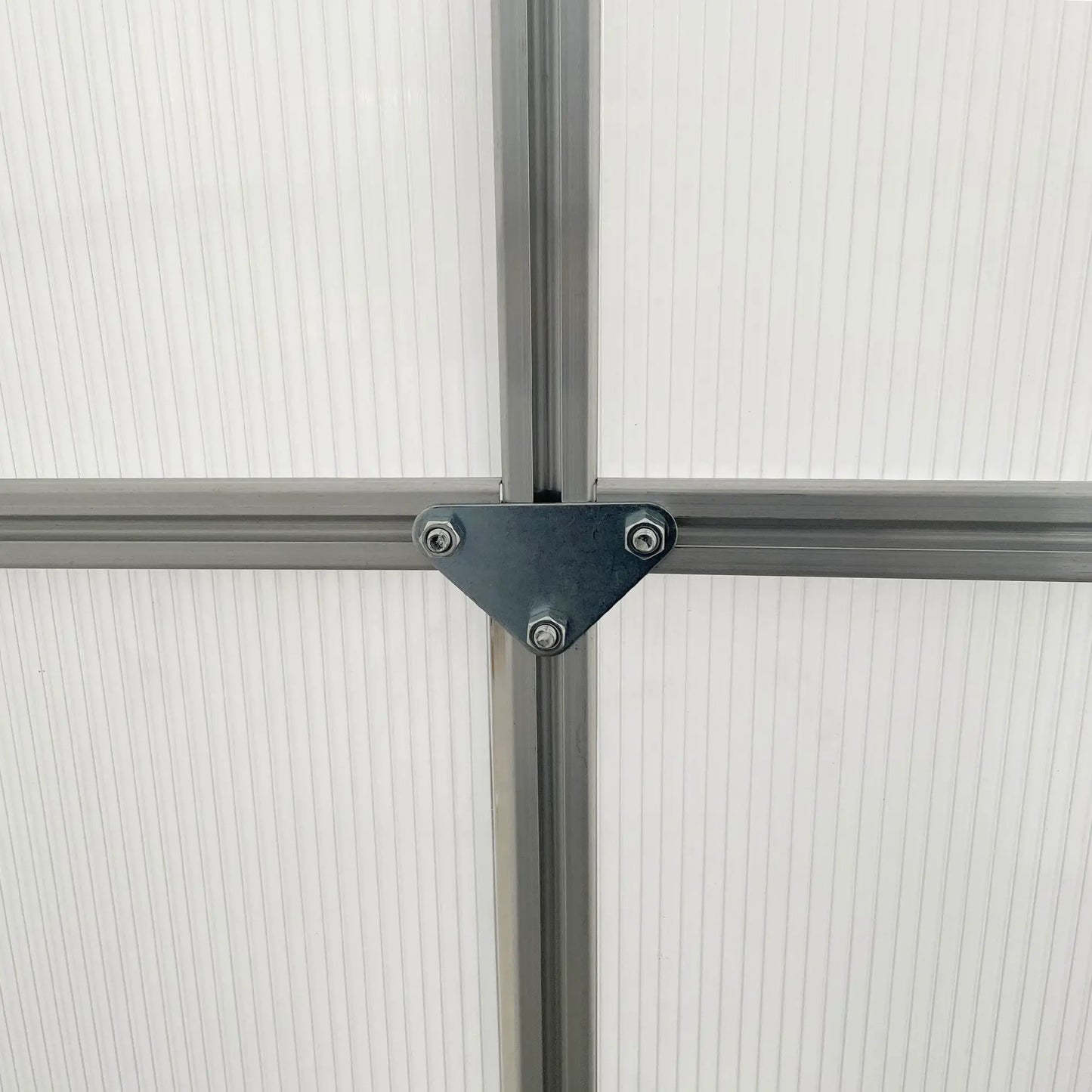 6' x 6' x 6.5' Polycarbonate Greenhouse, Walk-In, Adjustable Roof Vent, Galvanized Base, Sliding Door, Clear Walk In Greenhouses at Gallery Canada