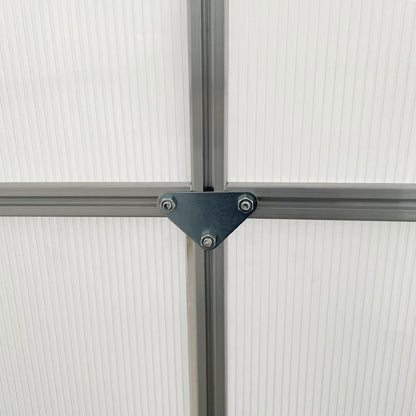 6' x 6' x 6.5' Polycarbonate Greenhouse, Walk-In, Adjustable Roof Vent, Galvanized Base, Sliding Door, Clear Walk In Greenhouses at Gallery Canada