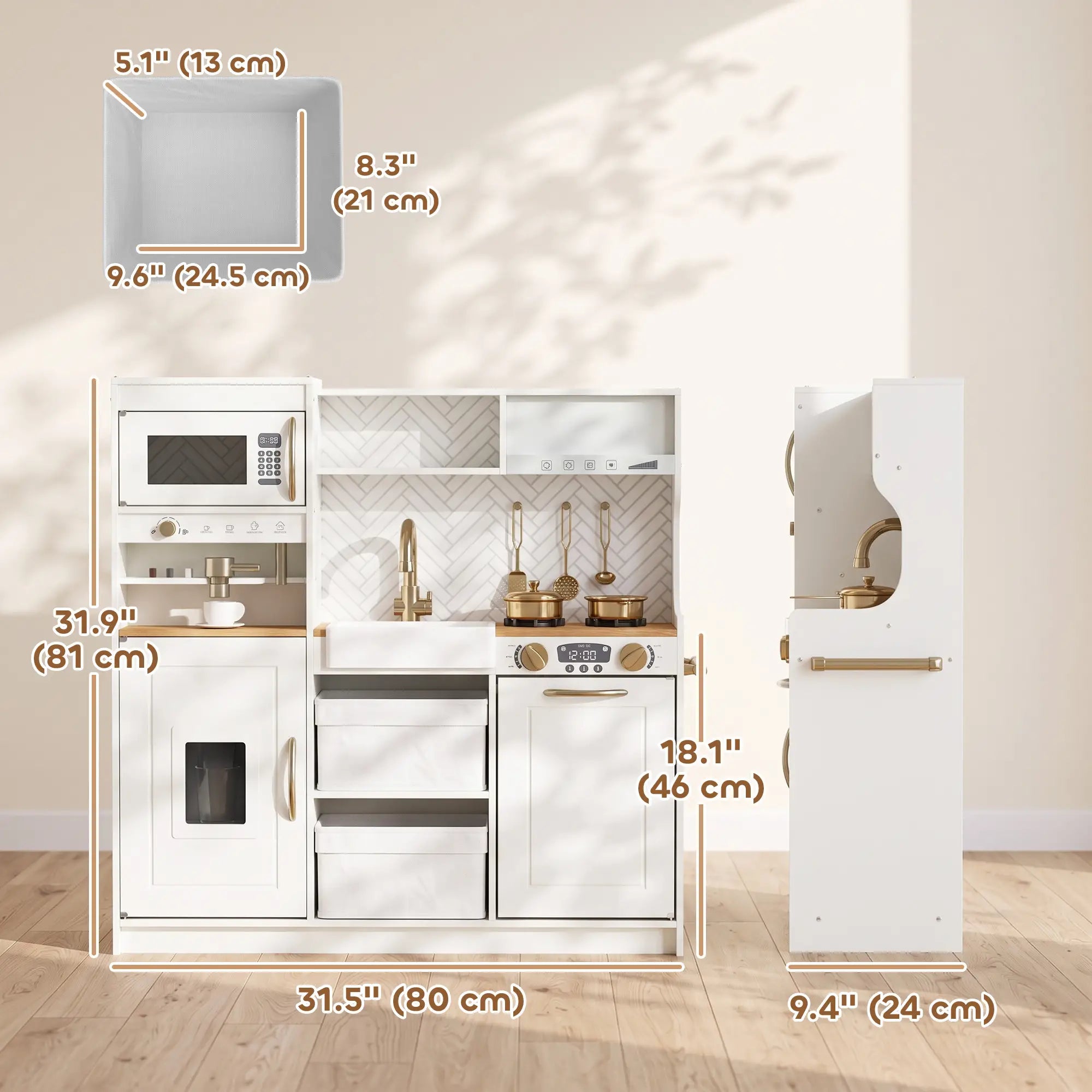 Kids Kitchen Playset With Coffee Machine, 3+, White Play Kitchen at Gallery Canada