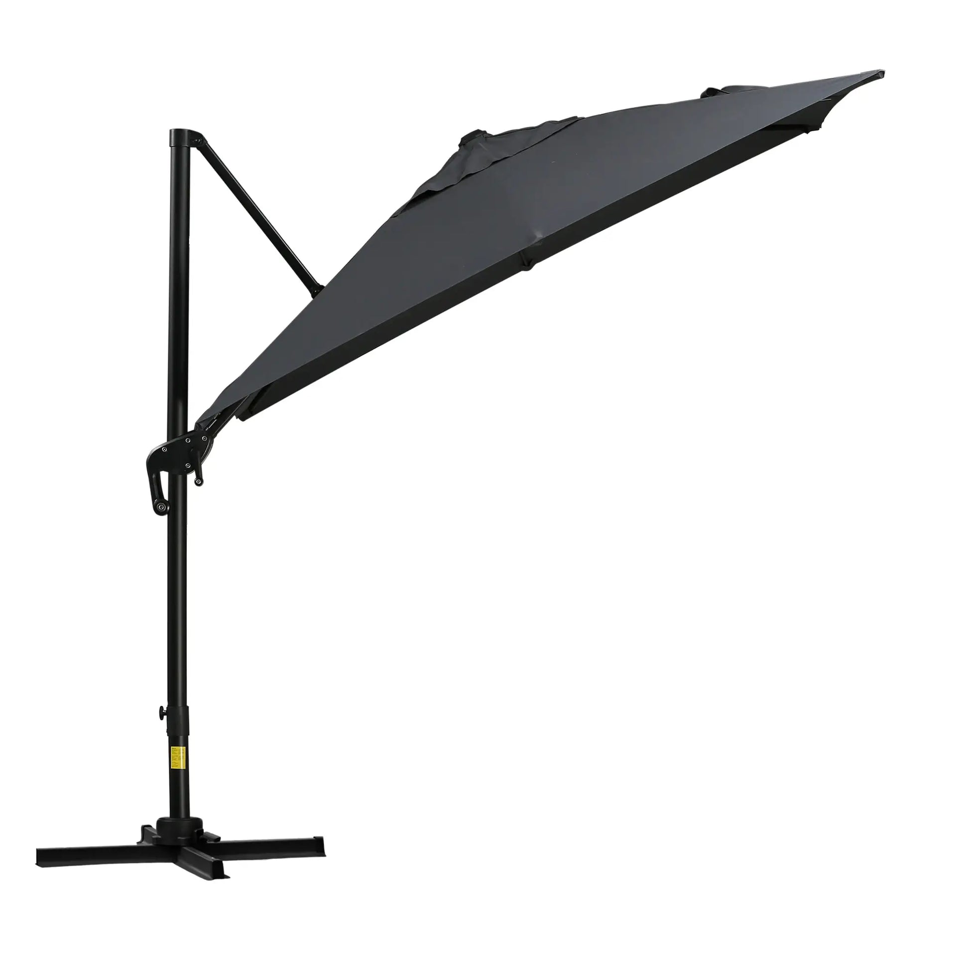 8'x8' Square Patio Hanging Offset Umbrella, Dark Grey Offset Cantilever Umbrellas Dark Grey at Gallery Canada