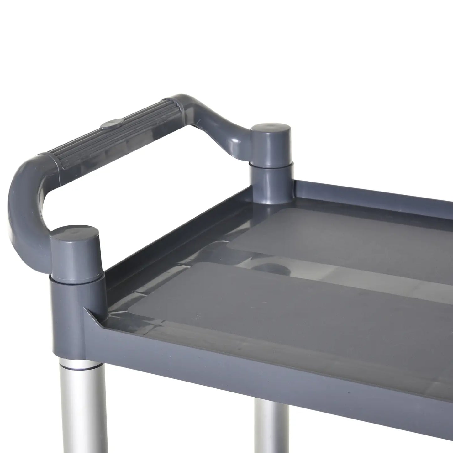 3-Tier Utility Cart, 3 Shelves, Rolling Storage Trolley, Silver Grey Kitchen Islands & Kitchen Carts at Gallery Canada