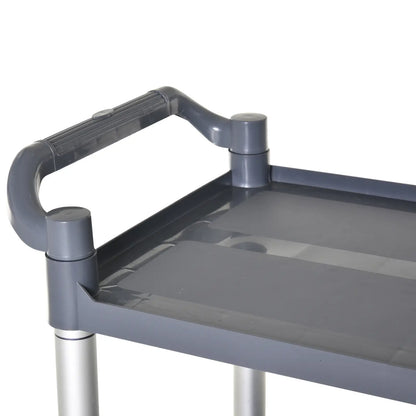 3-Tier Utility Cart, 3 Shelves, Rolling Storage Trolley, Silver Grey Kitchen Islands & Kitchen Carts at Gallery Canada