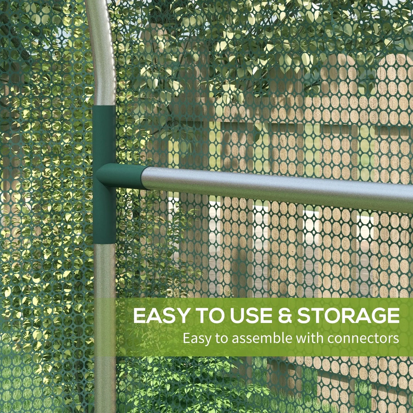 Galvanized Steel Crop Cage, Plant Protection Tent, Zippered Door, 4' x 4', Green Walk In Greenhouses at Gallery Canada