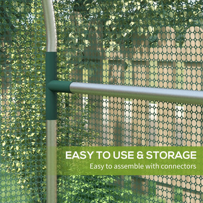 Galvanized Steel Crop Cage, Plant Protection Tent, Zippered Door, 4' x 4', Green Walk In Greenhouses at Gallery Canada