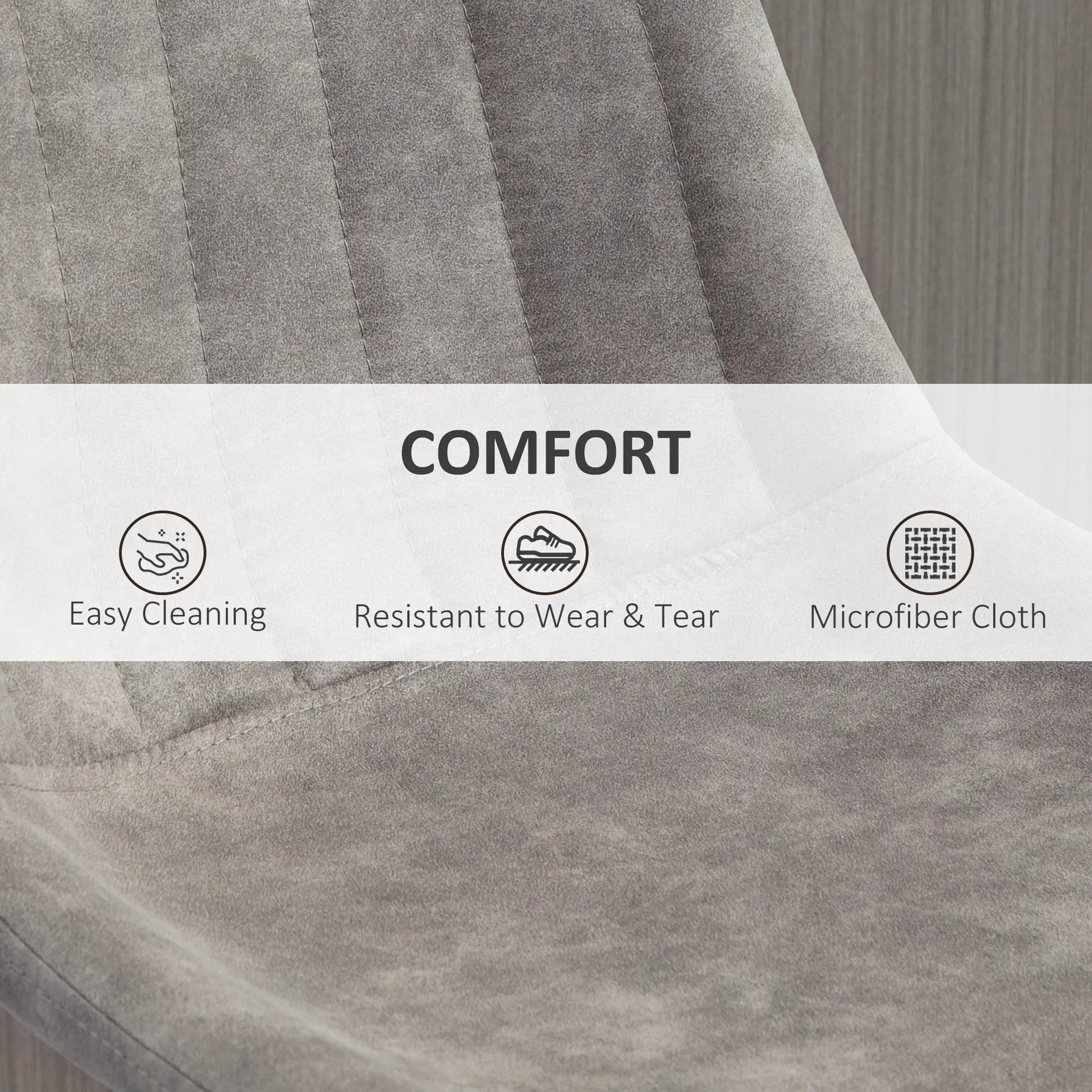 Adjustable Bar Stools Set of 2, Swivel with Back, Footrest, Grey Bar Stools at Gallery Canada