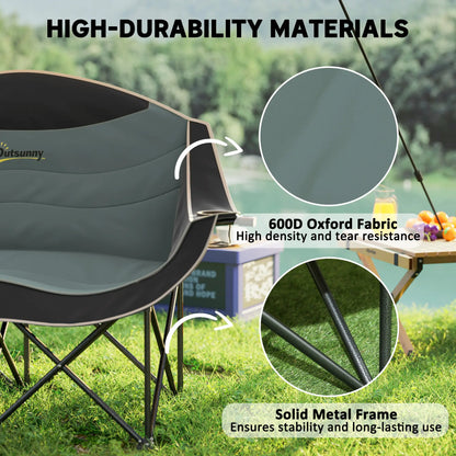 Double Camping Chair, Portable With Cup Holders, Carry Bag, 551 lbs, Black Picnic Tables & Camping Chairs at Gallery Canada