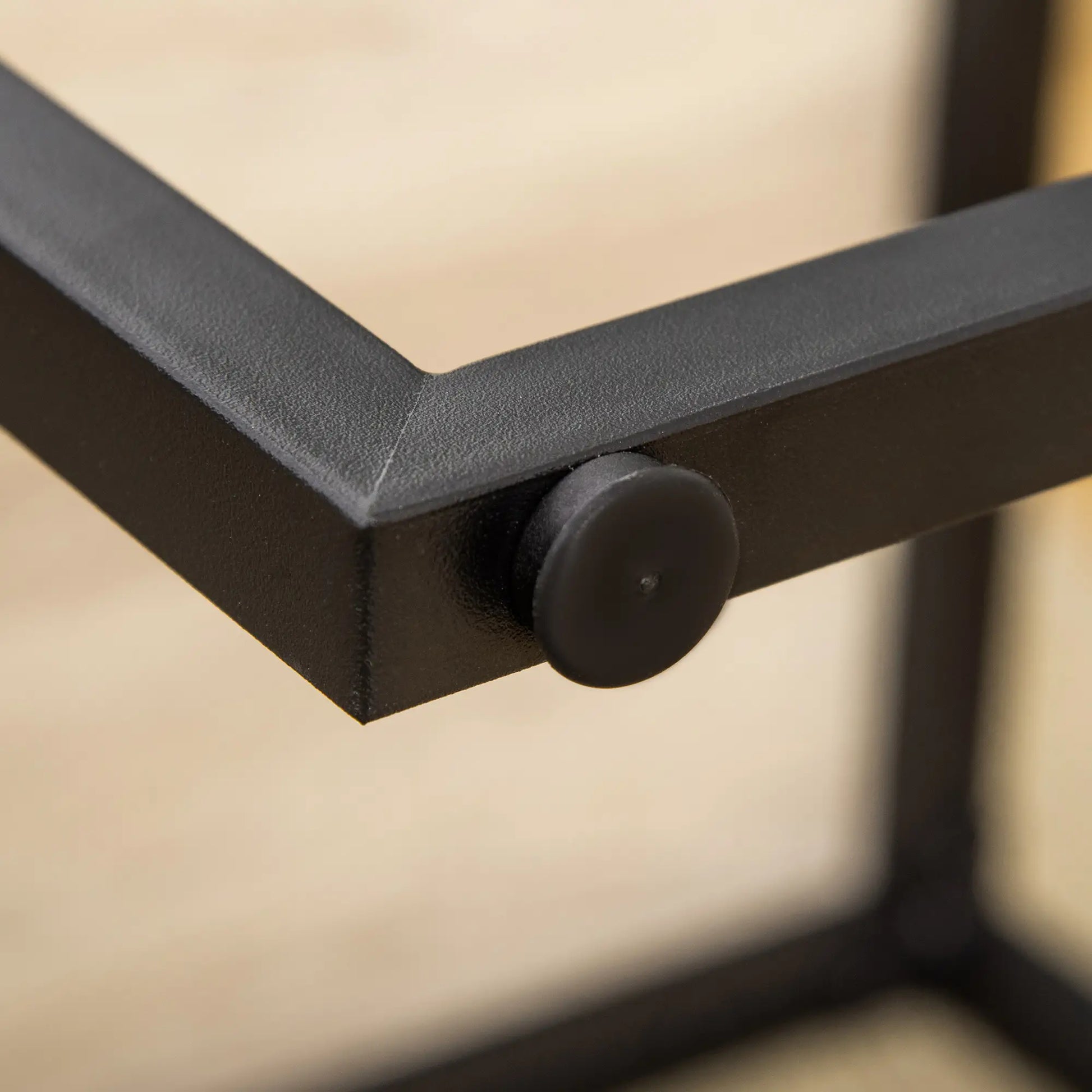 Nesting Coffee Table Set of 3, Metal Frame, Natural, Black Coffee Tables at Gallery Canada