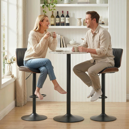 Swivel Bar Stools Set of 2, Counter Height, Adjustable, Black Bar Stools at Gallery Canada