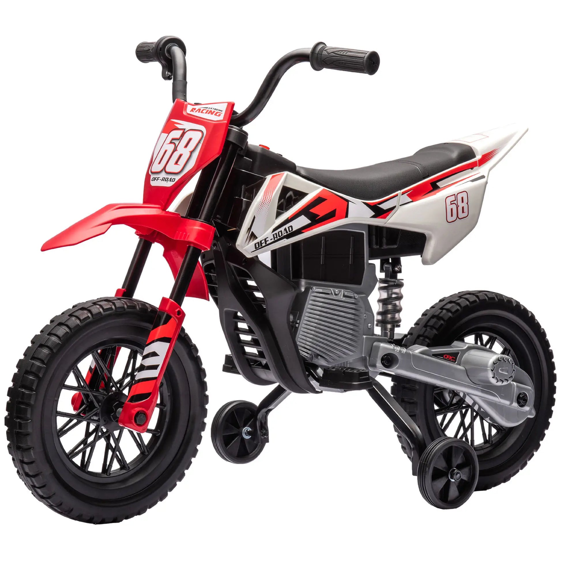 12V Kids Dirt Bike, Electric Motorcycle, Red Electric Motorcycles Red at Gallery Canada