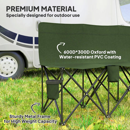 6 Seat Folding Camping Chair, Cup Holder, Carrying Case, Dark Green Picnic Tables & Camping Chairs at Gallery Canada