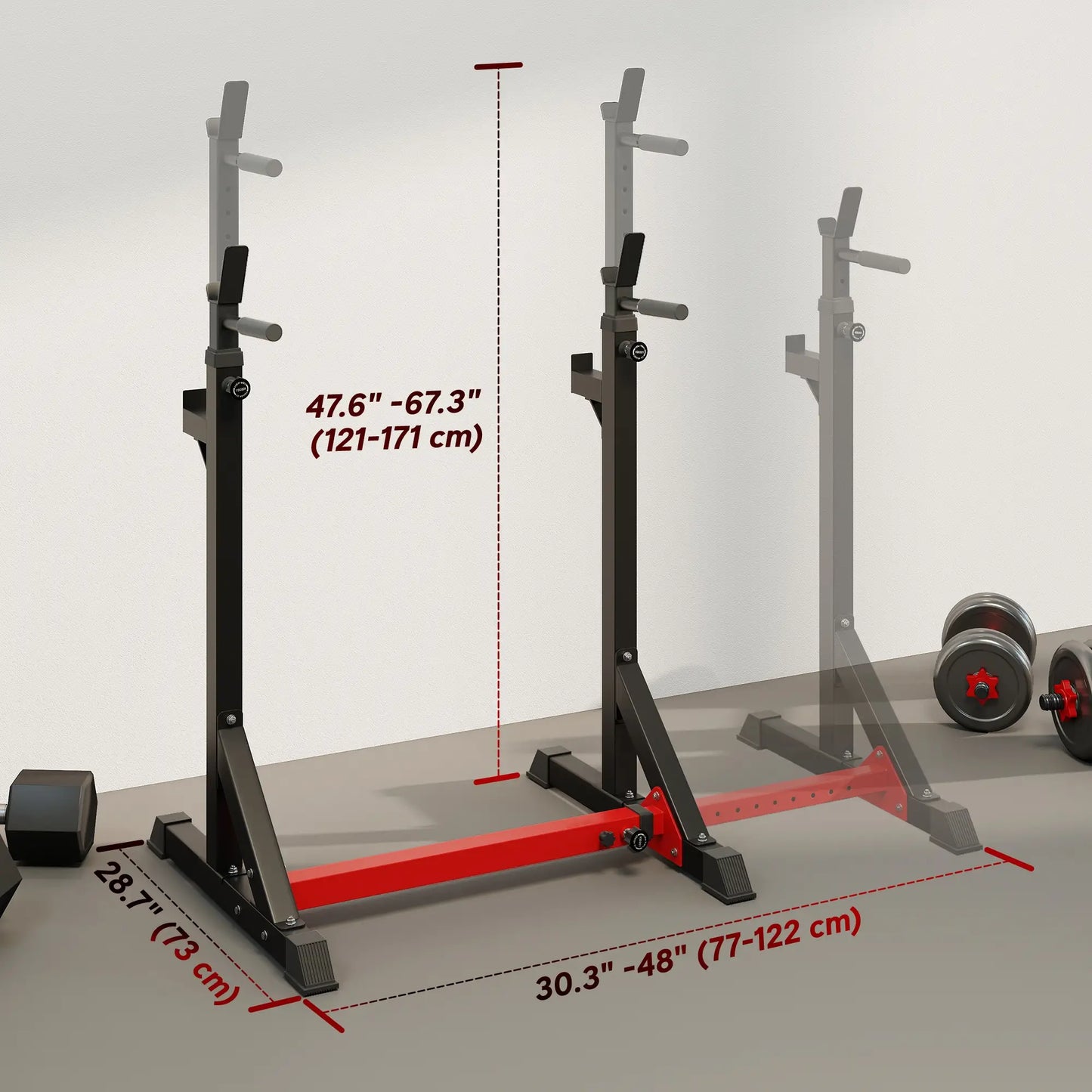 Adjustable Steel Barbell Squat Rack, Bench Press Power Towers at Gallery Canada