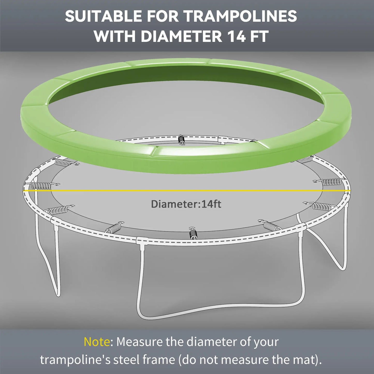14FT Trampoline Spring Cover, Replacement Pad, Green Trampolines at Gallery Canada