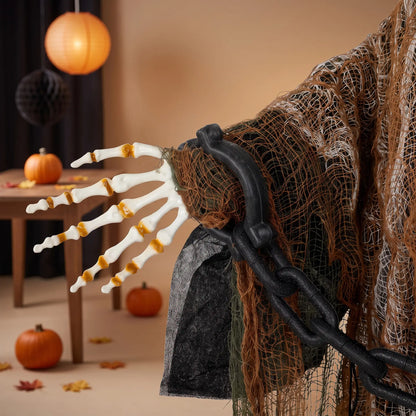 5.6 Ft Animated Grim Reaper Halloween Animatronic, Moves & Glows Halloween Decorations at Gallery Canada