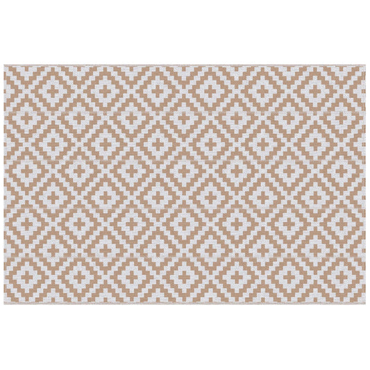 Reversible Outdoor RV Rug, Patio Floor Mat, 6' x 9', White, Coffee Garden Decor Coffee, White at Gallery Canada