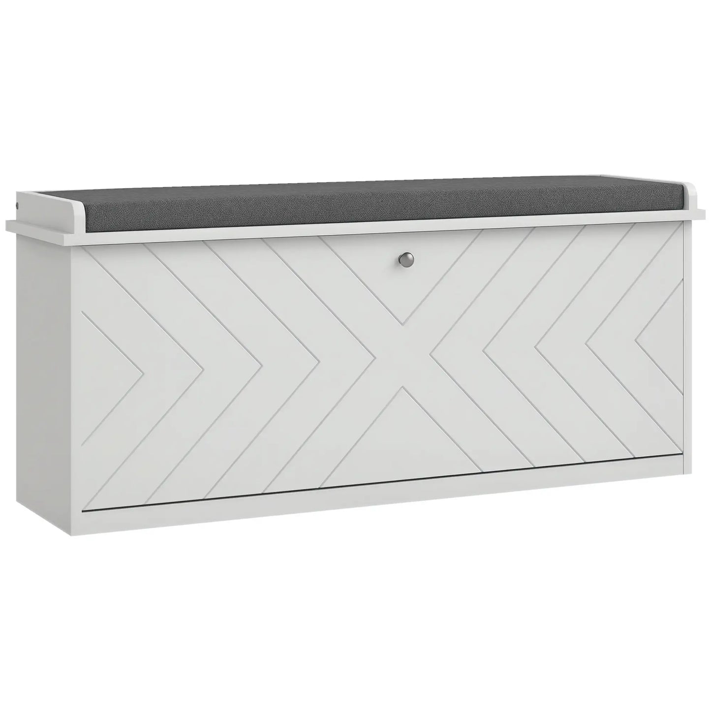 Upholstered Shoe Storage Bench with Flip Drawer, Adjustable Shelf, 10 Pairs Shoe Storage Cabinets & Racks at Gallery Canada