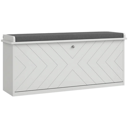 Upholstered Shoe Storage Bench with Flip Drawer, Adjustable Shelf, 10 Pairs Shoe Storage Cabinets & Racks at Gallery Canada