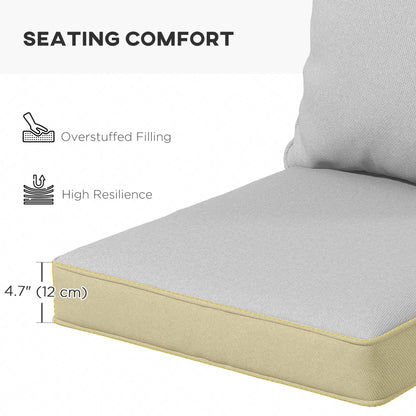 Seat Cushion Back Pillows Set of 2, Patio Chair Cushions, Light Grey, Grey Patio Chair Cushions at Gallery Canada