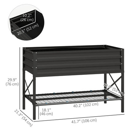 Galvanized Raised Garden Bed, Metal Planter Box, Black Elevated Garden Beds at Gallery Canada
