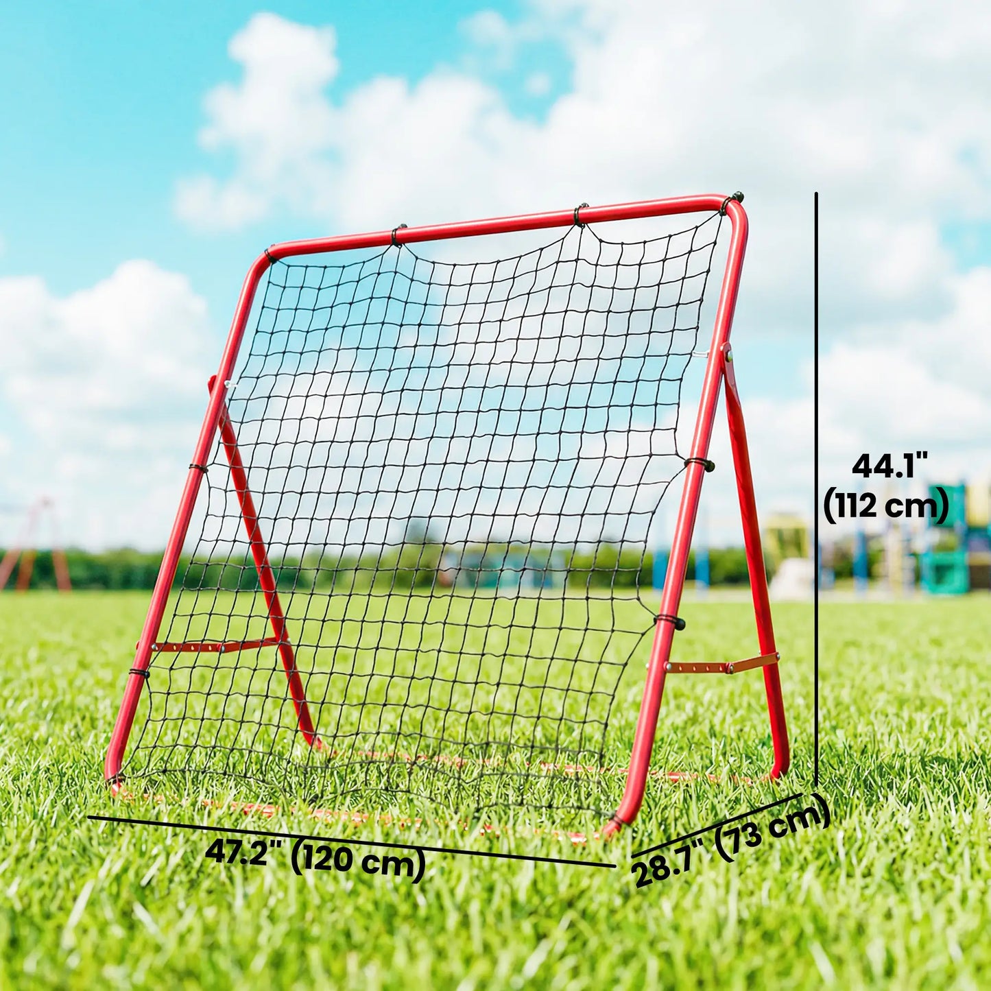 5 Angles Adjustable Soccer Rebounder Net, Multi-Sport Training, Red Soccer at Gallery Canada